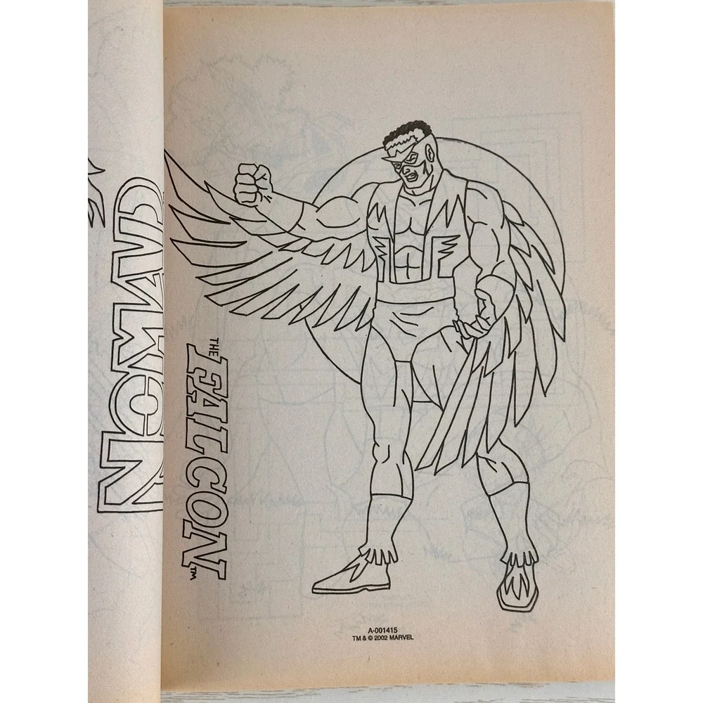 Marvel Avengers Coloring Activity Book 2002‎ Super Heroes Kids Fun Uncolored